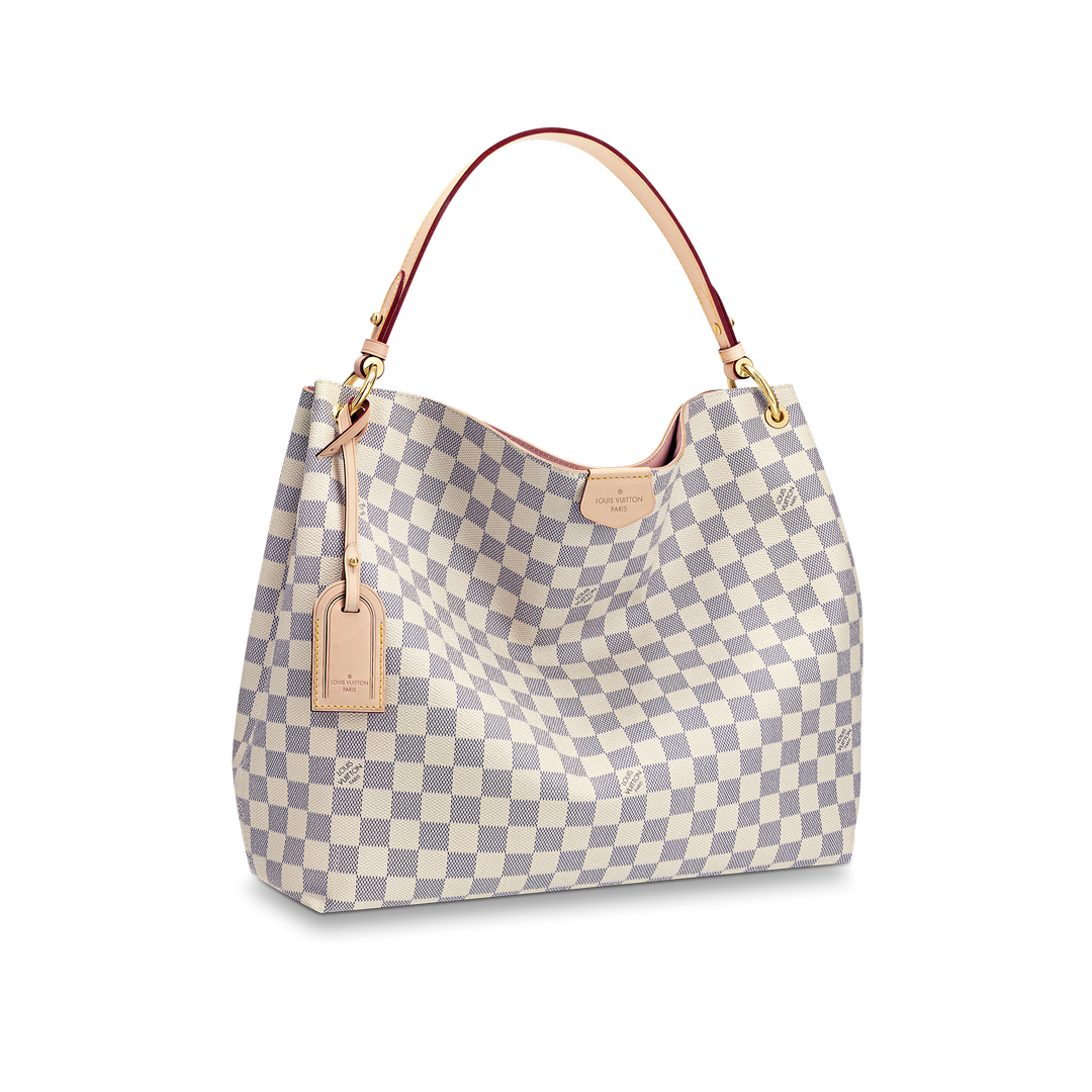 Louis Vuitton GRACEFUL MM Handbag Damier Azur N42233